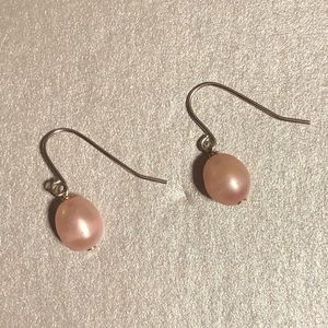 New Pink Pearl Drop Earrings